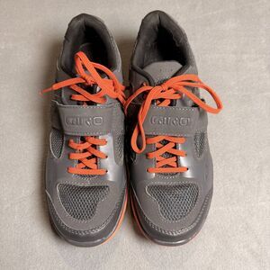 Giro Grynd SPD Cycling Shoes Mens 7.5 with Cleats MTB Spin Indoor Shimano Orange